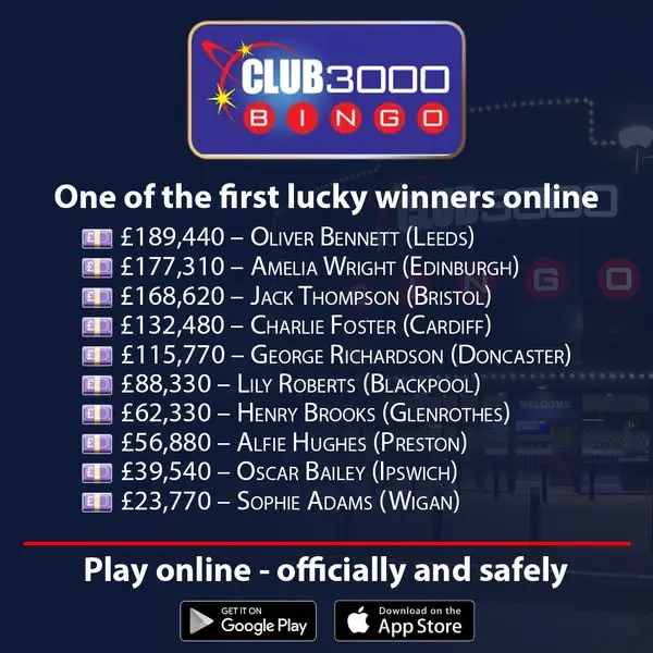 Кадр рекламы Club3000 Bingo