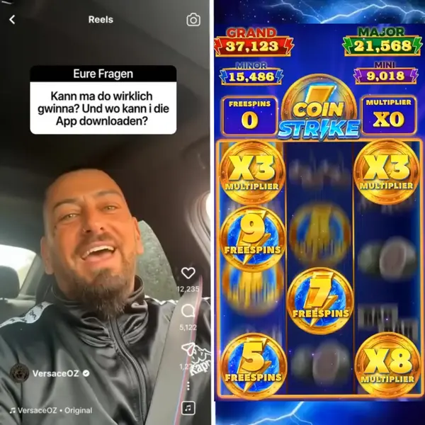 Кадр рекламы Lucky Spins