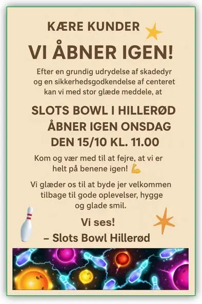 Кадр рекламы Slots Bowl & Restaurant Møntporten