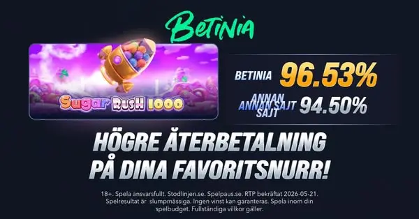 Кадр рекламы Betinia Sverige