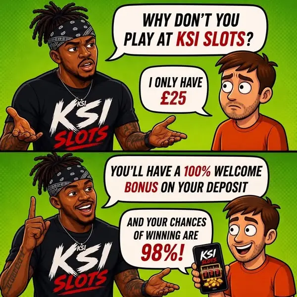 Кадр рекламы KSI Slots