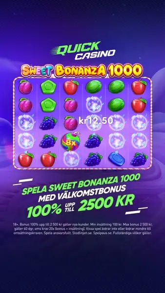 Кадр рекламы Quick Casino Sverige