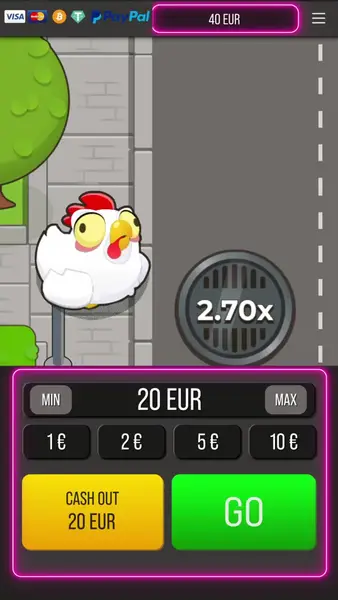 Кадр рекламы Chiken Road x100