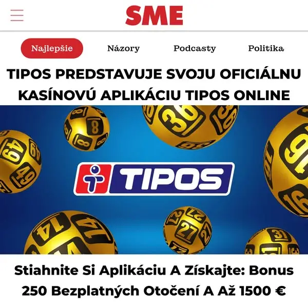 Кадр рекламы Kasíno TIPOS