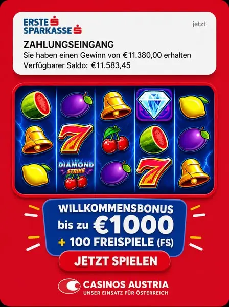 Кадр рекламы Casinos Austria