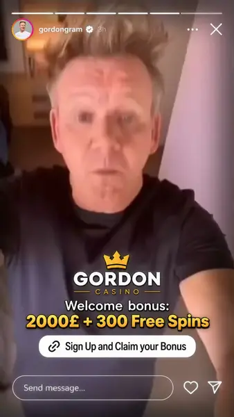 Кадр рекламы Gordon Casino