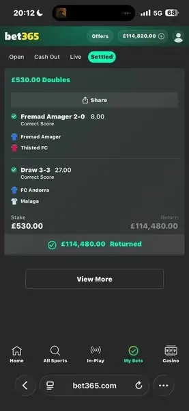 Кадр рекламы Bet365 Fixed Tips
