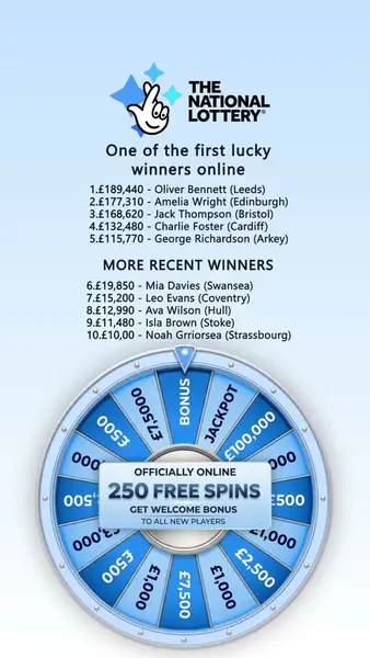 Кадр рекламы Lottery UK