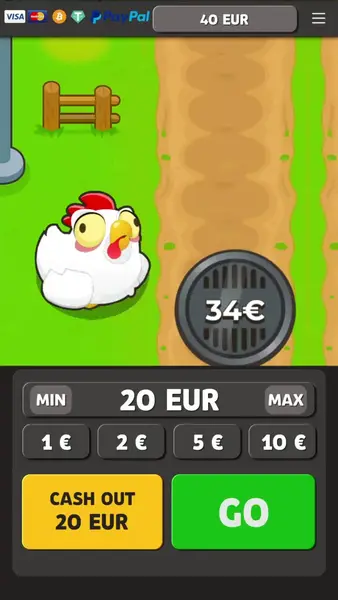 Кадр рекламы Lucky Chicken Road