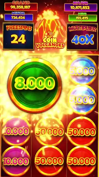 Кадр рекламы Coin Volcano