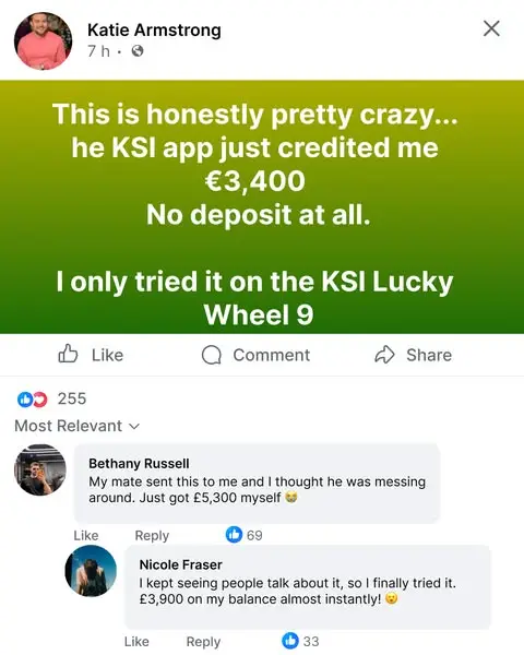 Кадр рекламы KSI
