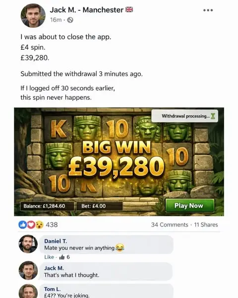 Кадр рекламы Top Slots UK
