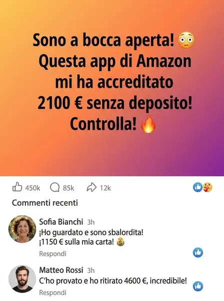 Кадр рекламы Vincitori d'Italia