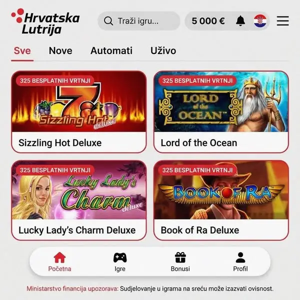 Кадр рекламы Hrvatska Lutrija
