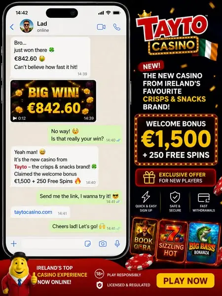 Кадр рекламы Tayto Casino