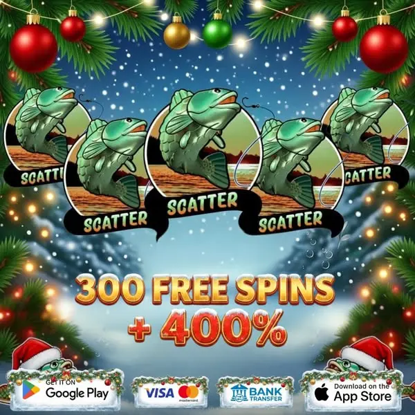 Кадр рекламы Big Bass Bonanza Christmas