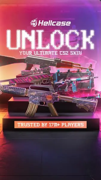 Кадр рекламы CS:GO Hellcase