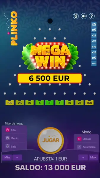 Кадр рекламы Plinko game