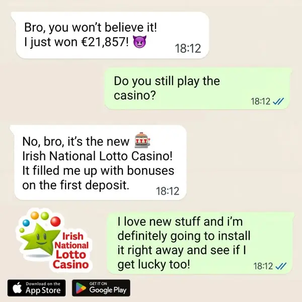 Кадр рекламы Irish National Lotto