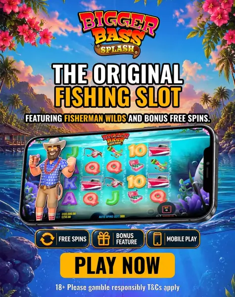 Кадр рекламы Big Bass Licensed partner