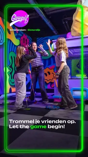 Кадр рекламы GlowGolf Amsterdam Sloterdijk