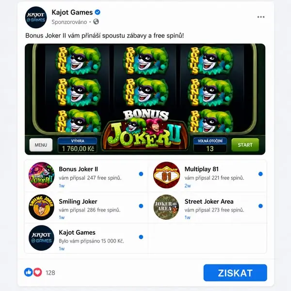 Кадр рекламы Kajot Česko