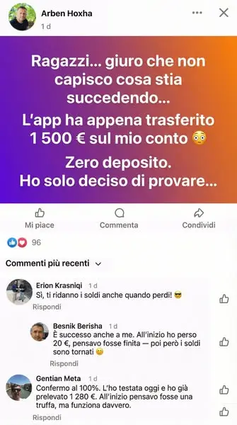 Кадр рекламы Grandi vincite It