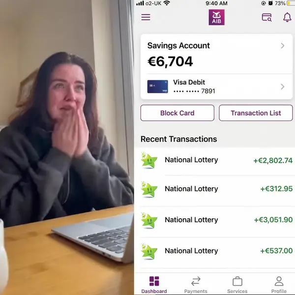 Кадр рекламы Lotto.ie