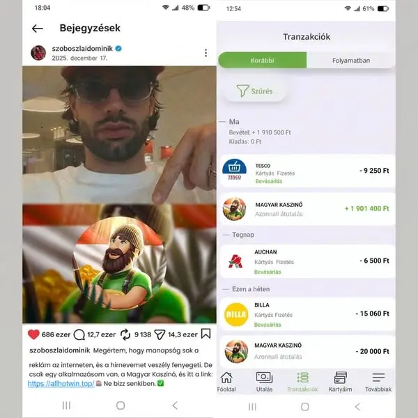 Кадр рекламы Hungary Online
