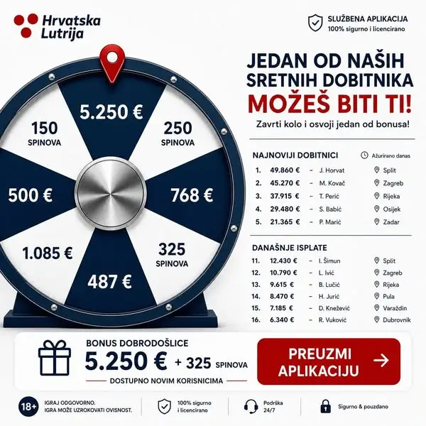Кадр рекламы Hrvatska Lutrija