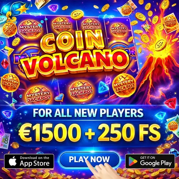 Кадр рекламы Coin Volcano