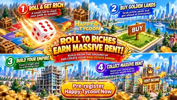 Кадр рекламы Happy Tycoon: Dice Board Game