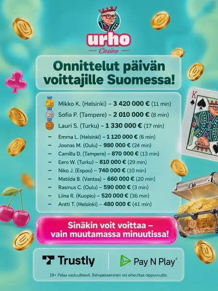 Кадр рекламы Urho Slots