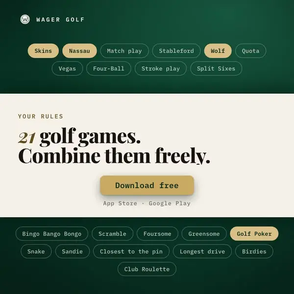 Кадр рекламы Wager Golf