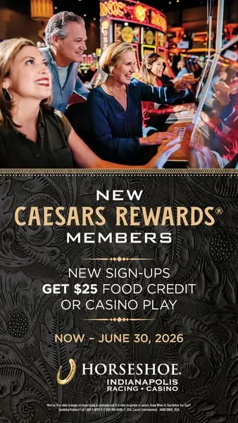 Кадр рекламы Horseshoe Indianapolis Racing & Casino