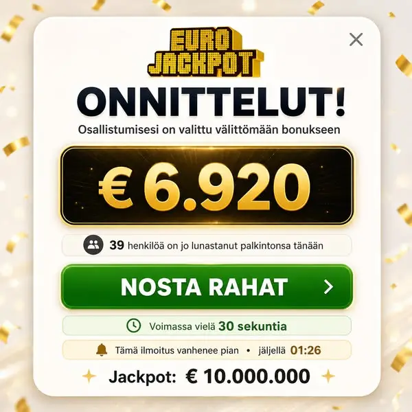 Кадр рекламы Suositus Lotto