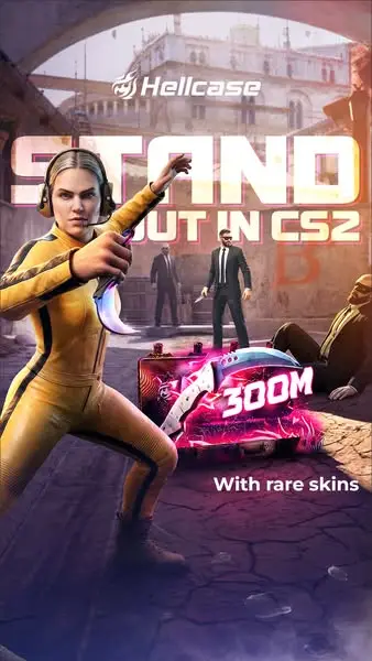 Кадр рекламы CS:GO Hellcase