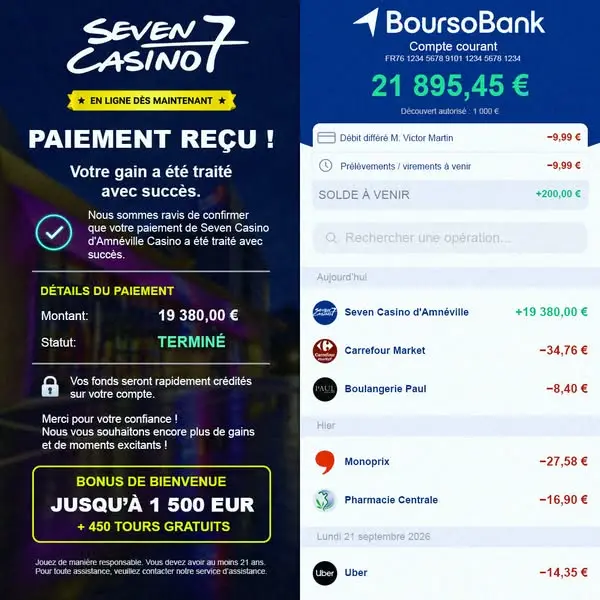 Кадр рекламы Seven Casino d’Amnéville Actualités