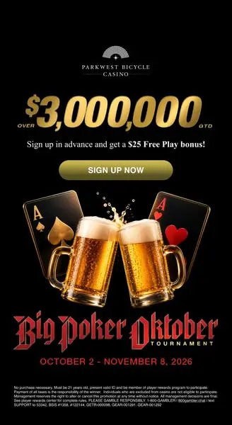 Кадр рекламы Parkwest Casinos