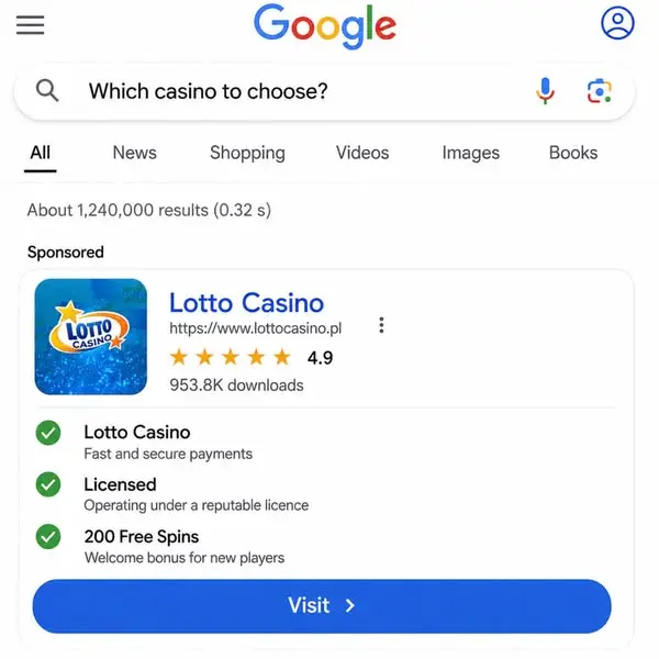 Кадр рекламы Lotto Poland