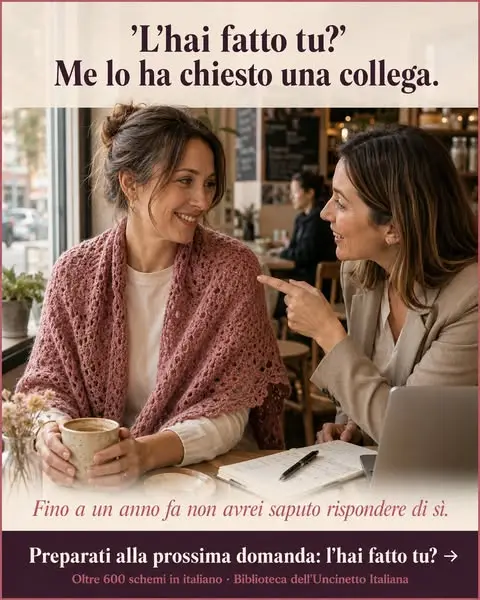 Кадр рекламы Biblioteca dell'Uncinetto Italiana
