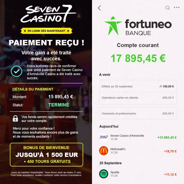 Кадр рекламы Seven Casino d’Amnéville Actualités