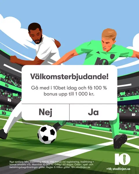 Кадр рекламы 10bet Sverige