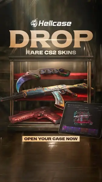 Кадр рекламы CS:GO Hellcase
