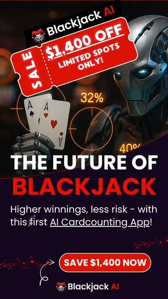 Кадр рекламы Blackjack-AI.com