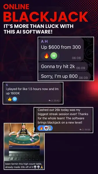 Кадр рекламы Blackjack-AI.com