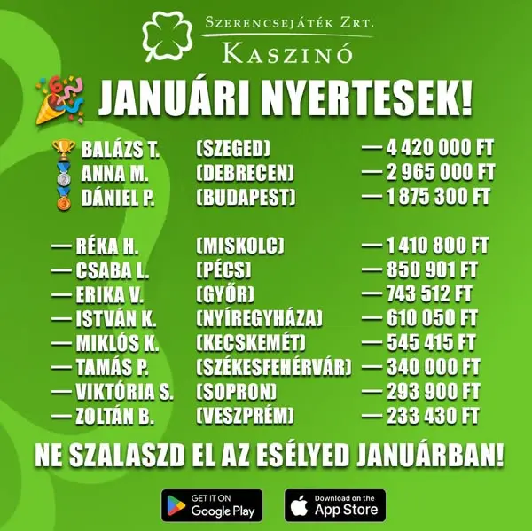 Кадр рекламы Szerencsejáték Kaszino