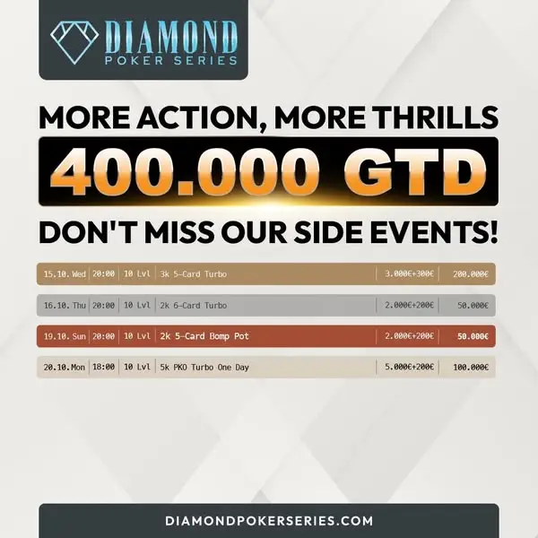 Кадр рекламы Diamond Poker Series