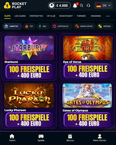 Кадр рекламы Rocket Play 