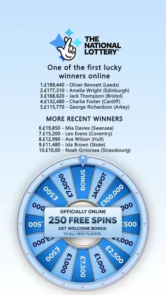 Кадр рекламы Lottery UK